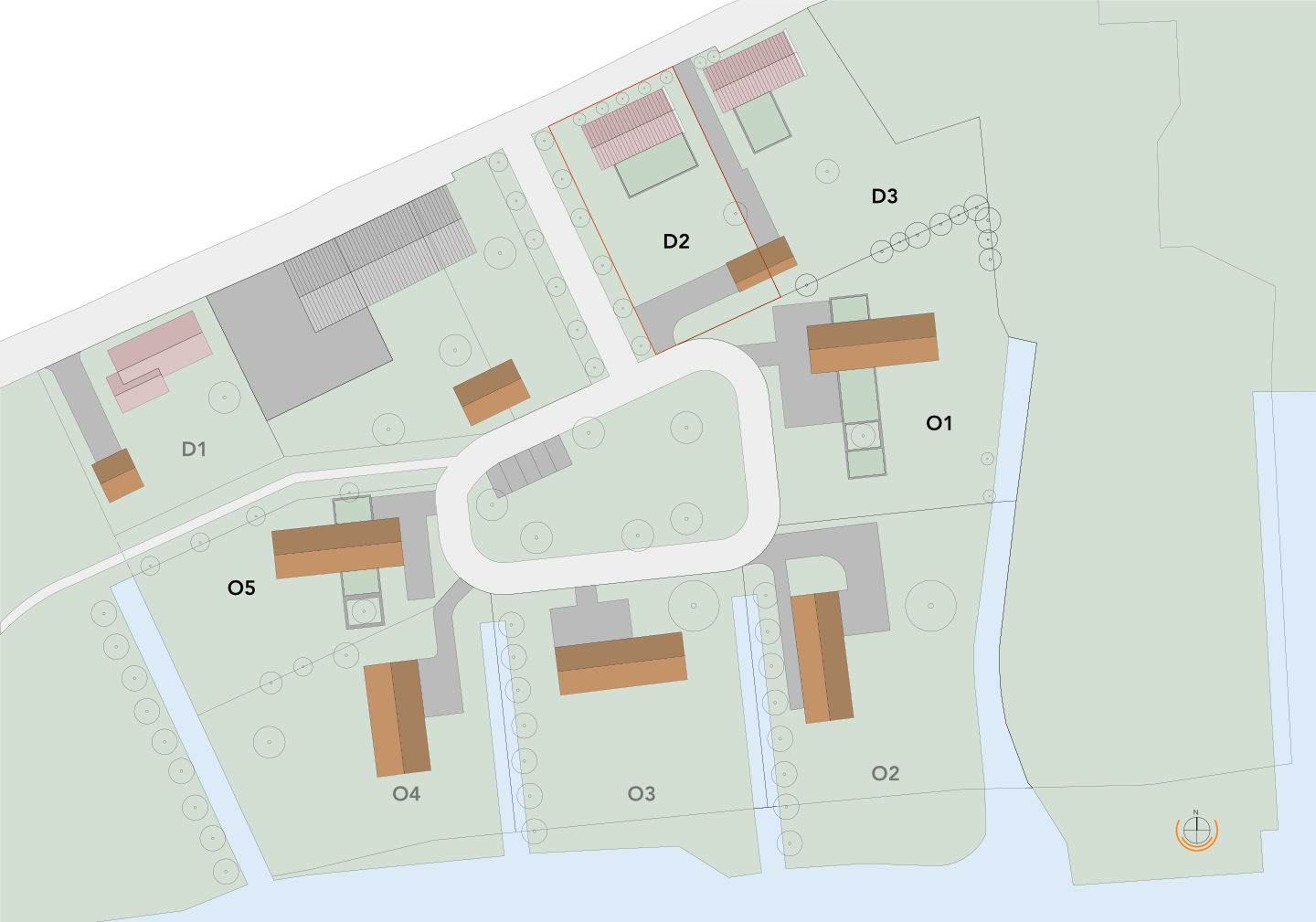 Overzicht van de kavels van Hof van Waelsicht. Afbeelding: bdba