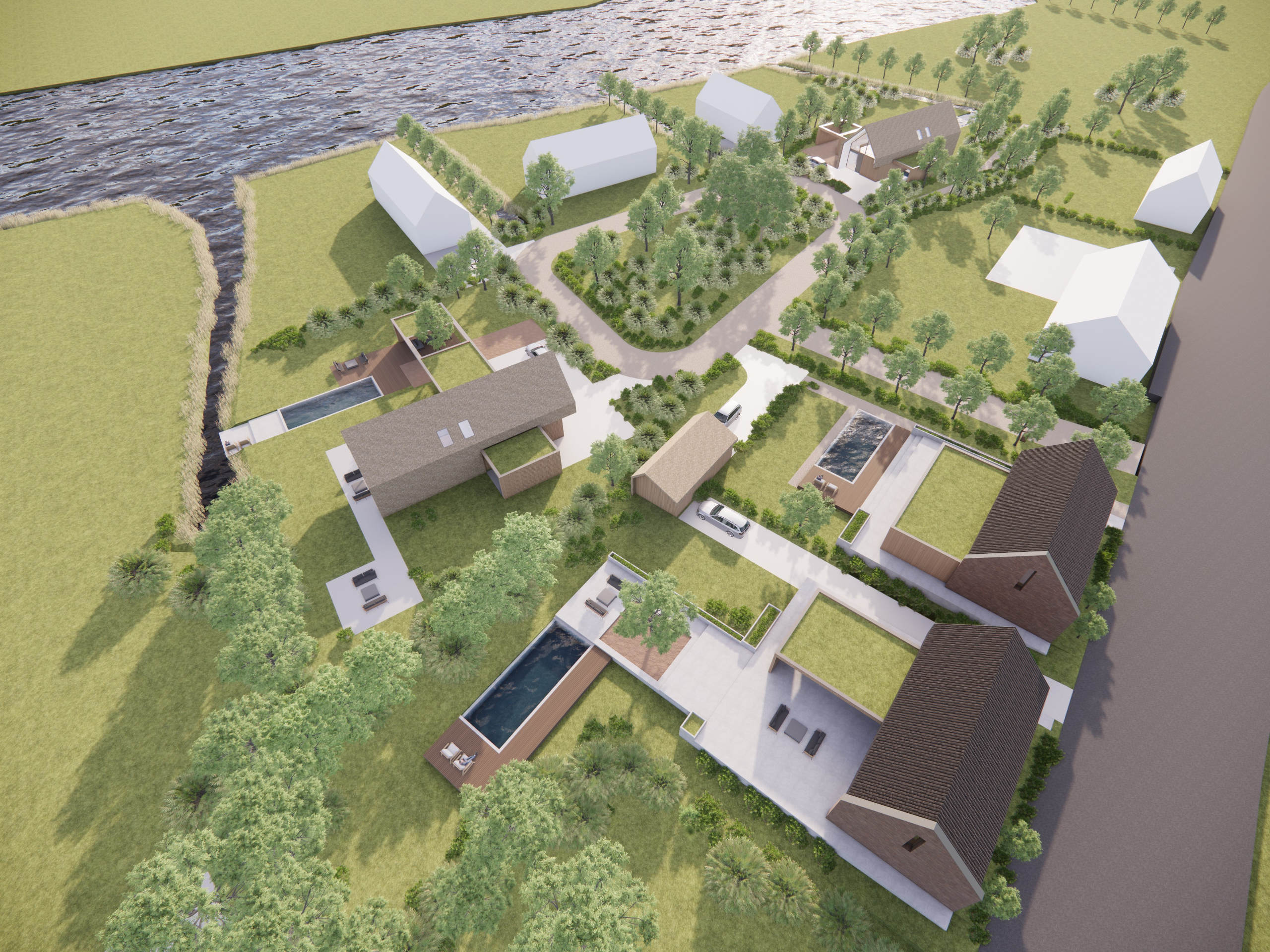 Een oeverwoning aan de Pruimendijk te Ridderkerk